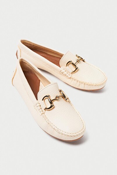 Mubiano Γνήσιο δέρμα 203-BJ Οβάλ λεπτομέρεια πόρπης με δάχτυλα Γυναικεία μπεζ...