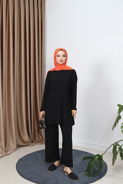 NİSUM MODA Set pantaloni plisați tunica