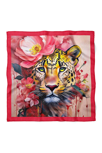 nehir eşarp Leopar Desen Fular Bandana 50x50 Cm