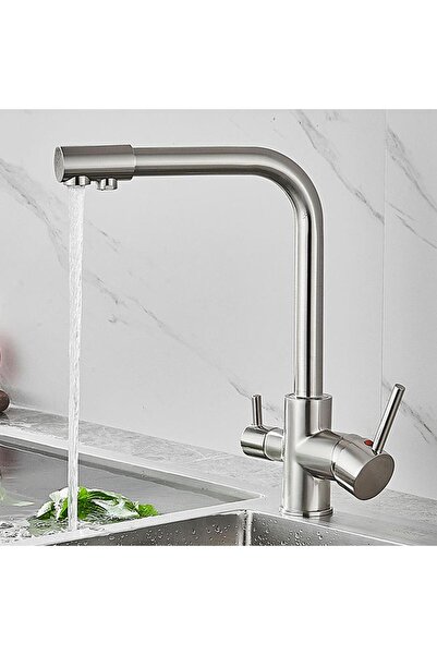 VENİTA فينيتا إينوكس صنبور المطبخ المنقى 3 اتجاهات تدفق مزدوج