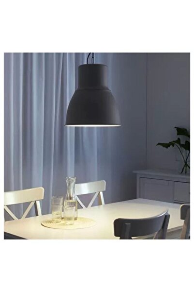IKEA Hektar Sarkıt Lamba, Koyu Gri, Yemek Masası Ve Bar Masası Lambası 38 Cm