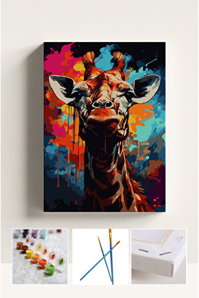 Corvo Sayılarla Boyama Seti Numaralı Tuval Fırça Boya Dahil Kasnaklı Set 40x5...