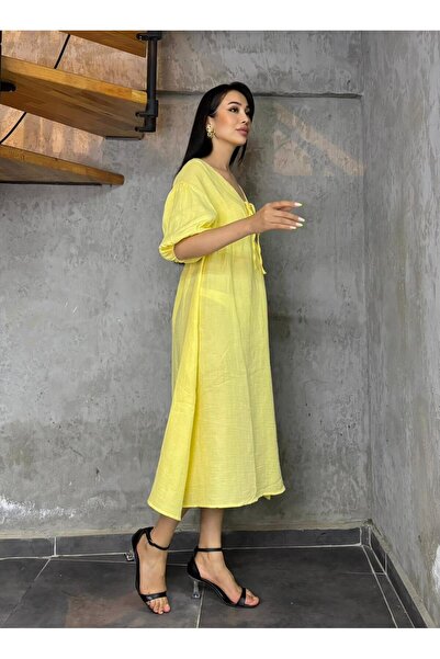 İNSUEL Kadın V Yaka Müslin Elbise