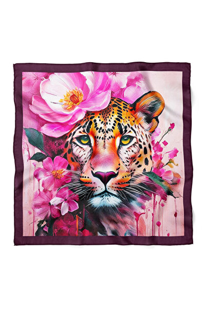 nehir eşarp Leopar Desen Fular Bandana 50x50 Cm