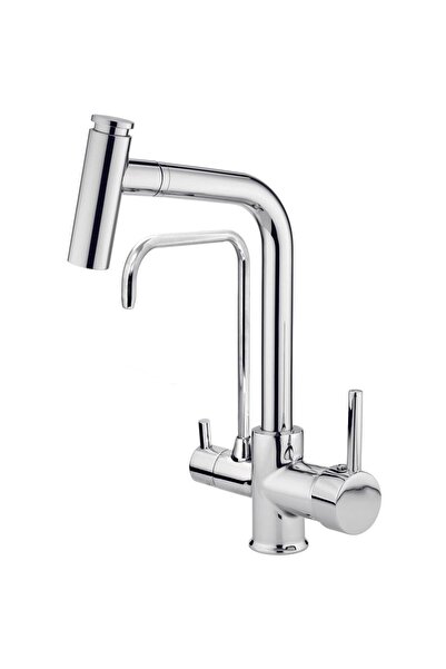 VENİTA Spiral Double Function Purified Kitchen Faucet Pearl