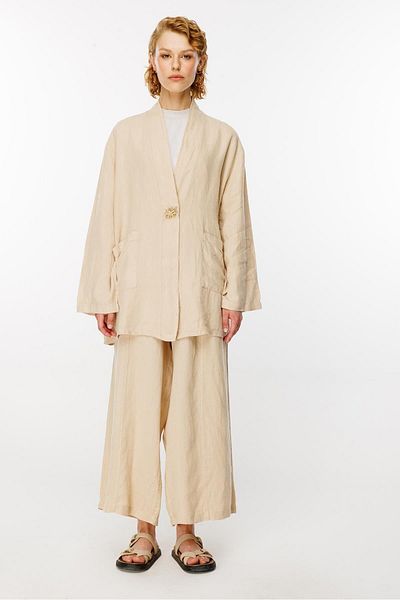 Ghisa Stone Colored Jacket and Trousers Set