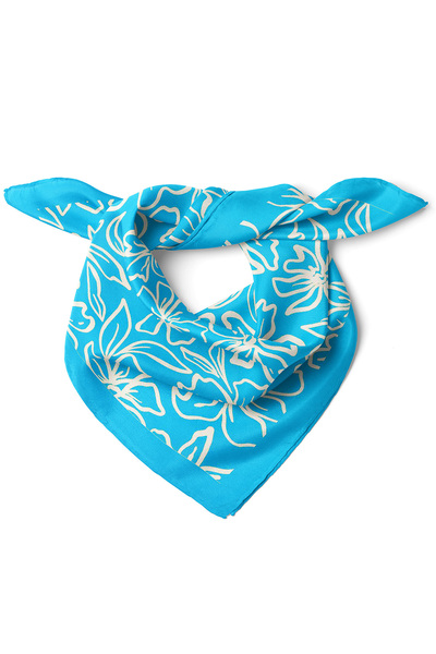 nehir eşarp Çiçek Desen Fular Bandana 50x50 Cm