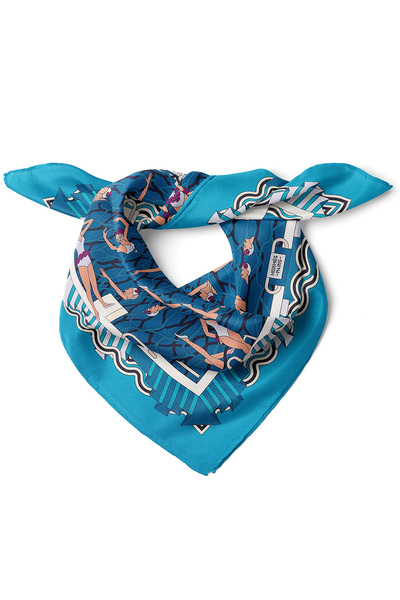 nehir eşarp Akrobatik Su Jimnastiği Desen Fular Bandana 50x50 Cm