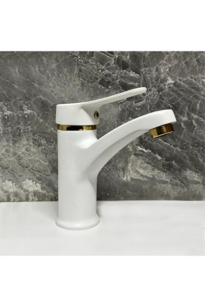 Venita Beyaz Gold Yüksek Gövde Lavabo Batarya
