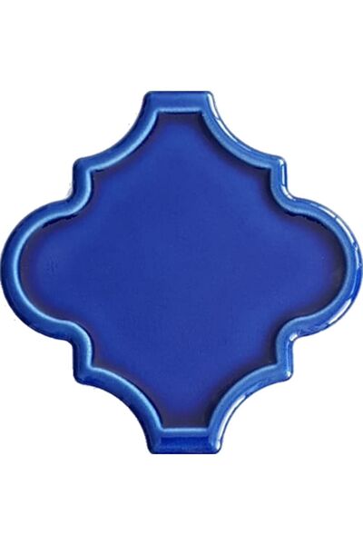 Armada Çini 12x12 Ottoman Rölyefli Arabesk Kobalt Çini