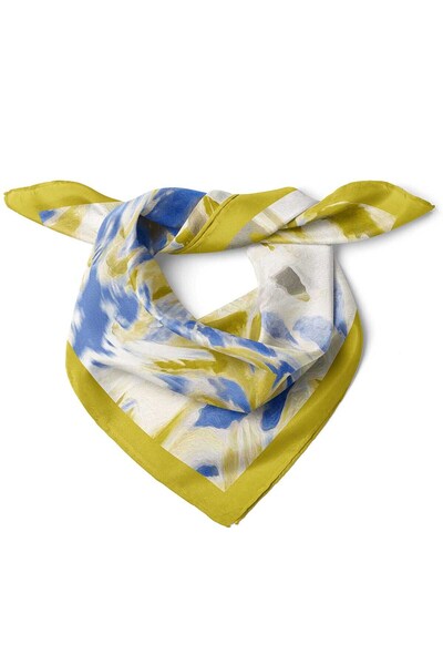 nehir eşarp Sulu Boya Desen Fular Bandana 50x50 Cm