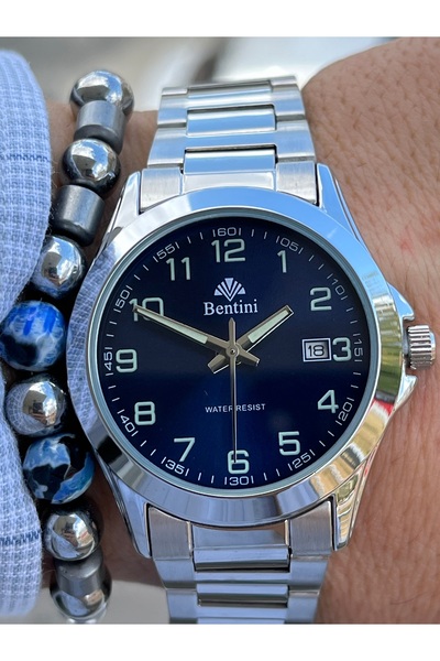 Bentini Garantili Su Geçirmez Paslanmaz, Renk Atmaz Çelik Kordon Çelik Kasa Erkek Kol Saati