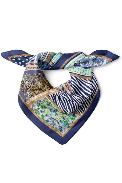 nehir eşarp Çapa ve Motif Desen Fular Bandana 50x50 Cm