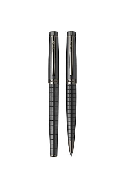 Scrikss 38 Fountain Pen + Ballpen Double Set Matte Black (Lifetime Warranty-Luxury Boxed)