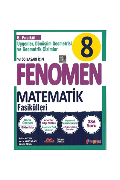 Gama Yayınları Fenomen 8. Sınıf Lgs Matematik 6. Fasikül Konu Özetli Soru Ban...