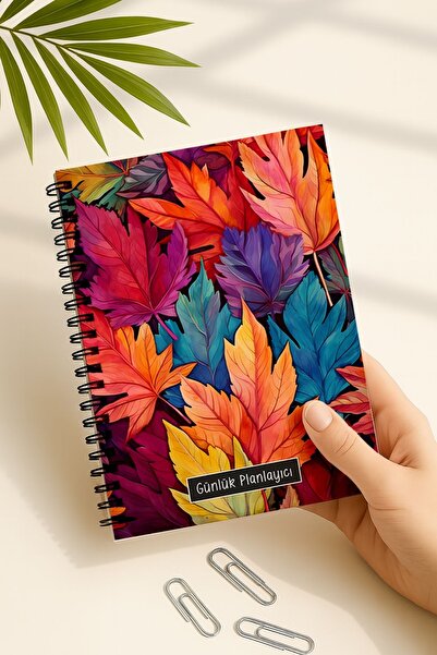 Eldesen Tasarım دفتر ملاحظات يومي مقاس A5، ملاحظات، مهام، غطاء من الورق المقو...