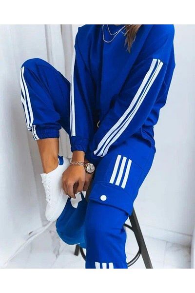 modamtn   Women's Long Sleeve White Stripe Detail Cargo Pocket Two Thread Double Set