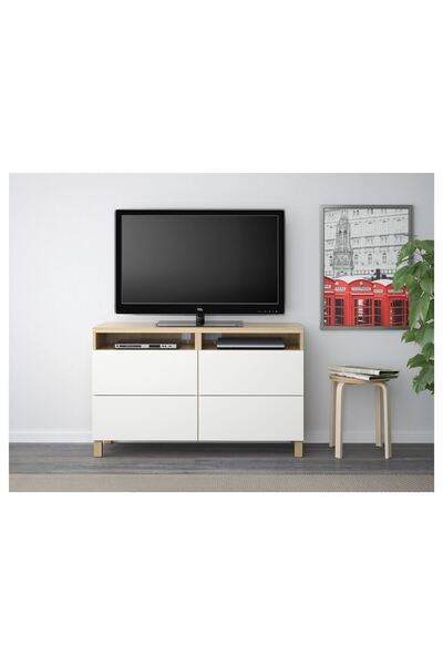 IKEA TV Sehpası, Fren Raylı, Genişlik: 120 cm  Derinlik: 40 cm  Yükseklik: 74 cm
