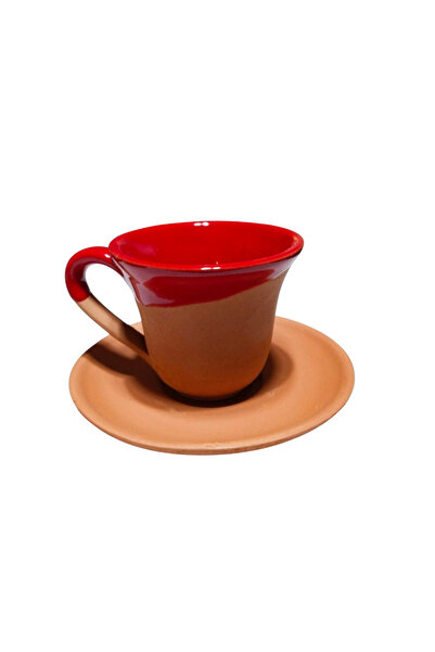 KESAL AVANOS Renkli Toprak Fincan Seti 6lı Set