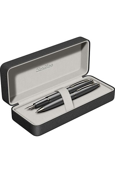 Scrikss 88 Fountain Pen + Ballpen Double Set Matte Black (Lifetime Warranty-Luxury Boxed)