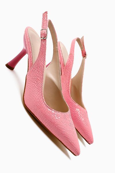 Limoya Pantofi cu toc pentru femei Moira Powder Textured Leather