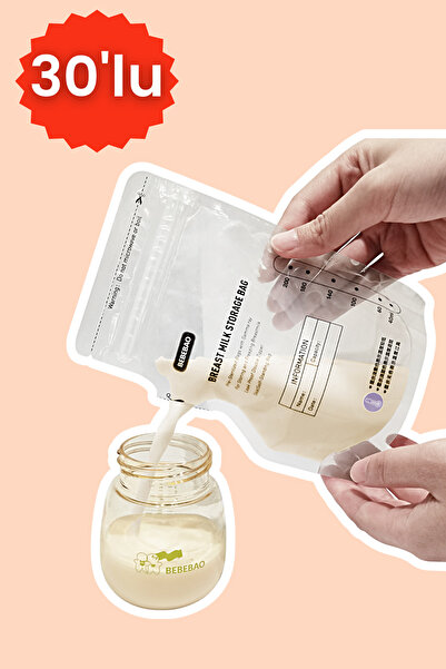BEBEBAO Anne Sütü Saklama Poşeti 200 ml 30'lu