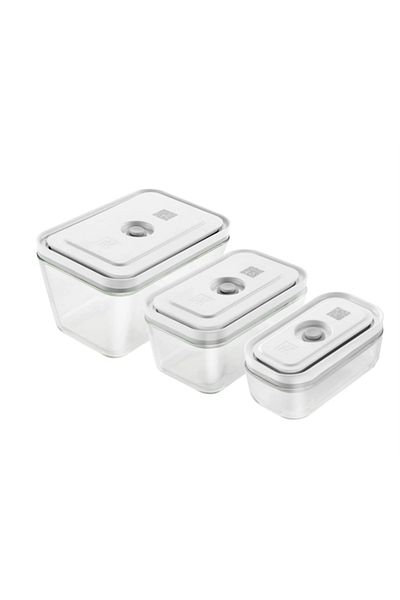 ZWILLING Fresh & Save Vacuum Glass Storage Container Set S/M/L Gray