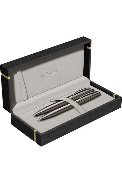 Scrikss 39 Ballpen + Versatile Double Set Titanium (Lifetime Warranty-Luxury Box)
