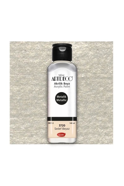 Artdeco Akrilik Boya 140 ml Metalik Beyaz 071r-3720