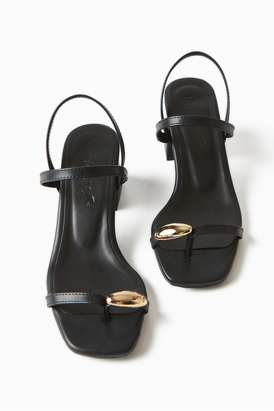 Limoya Selenya Buckle Detailed Black Flip-Flop Women's Sandals Opportunity Product