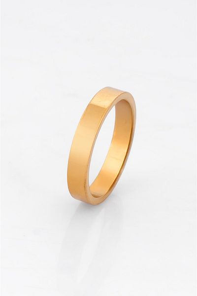 UKHWD SUPPLY 316L Steel Plain Thin Flat Men's Ring Ka1360Al