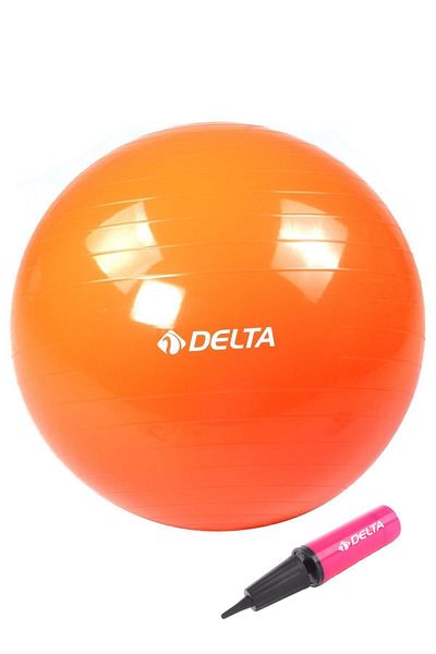 Delta 85 cm Deluxe - 200 cm Σετ πορτοκαλί μπάλα Pilates και αντλία