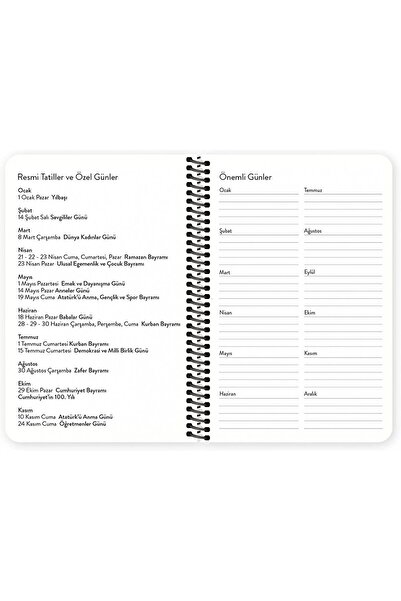 Hisli Şeyler 2023 13x19,5cm Weekly Agenda - We'll See Nice Days (YELLOW) /831254