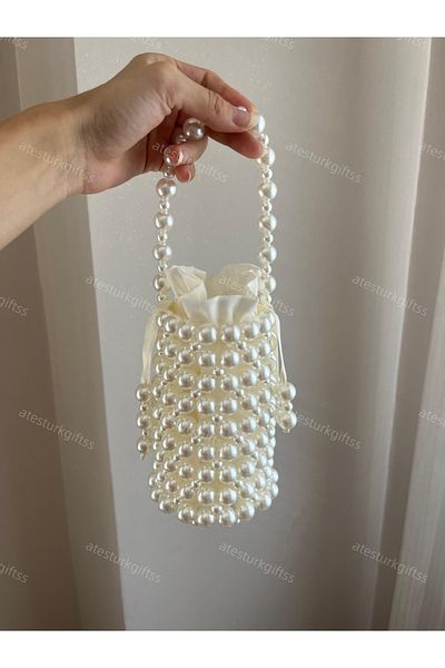 PD GRUP Lined Cylinder Pearl Bag