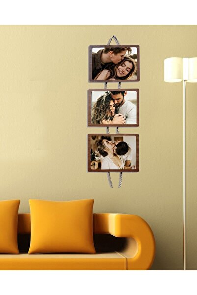 GİZEM SHOP Triple Jute Rope Picture Frame