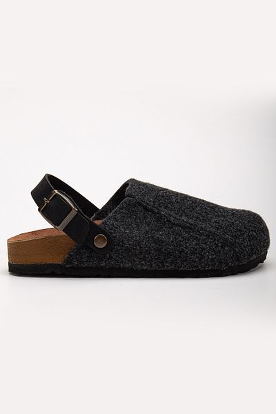 Polomia Comfort Women's Cork Sole Eva Winter Closed Front Felt Sabo Outdoor Daily Casual Home Sandals Flat Slippers
