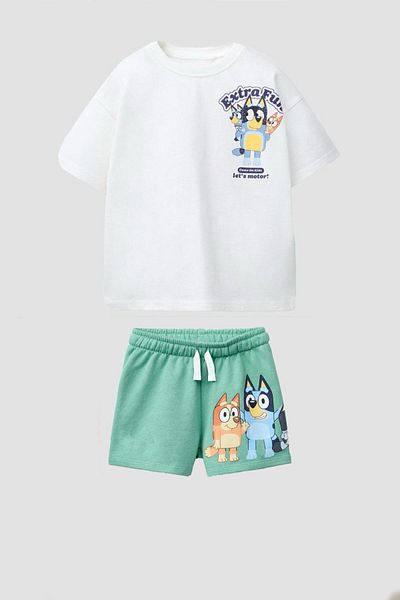 Monila Set de tricou și pantaloni scurți din bumbac pentru băieți