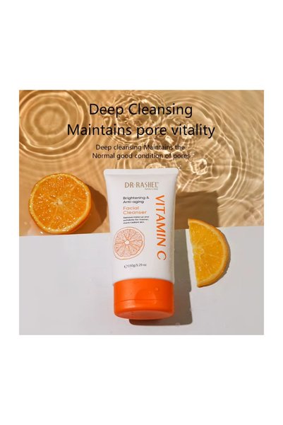DR.RASHEL Vitamin C Facial Cleanser Brightening Anti-Aging Shea Butter Anti-Blemish Gel Cleanser 150g