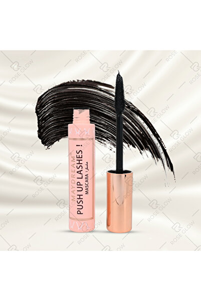 MAYDREAM PUSH UP LASHES! ماسكارا رفع وتكثيف الرموش | أسود فاحم | مكياج عيون ثابت وجذاب