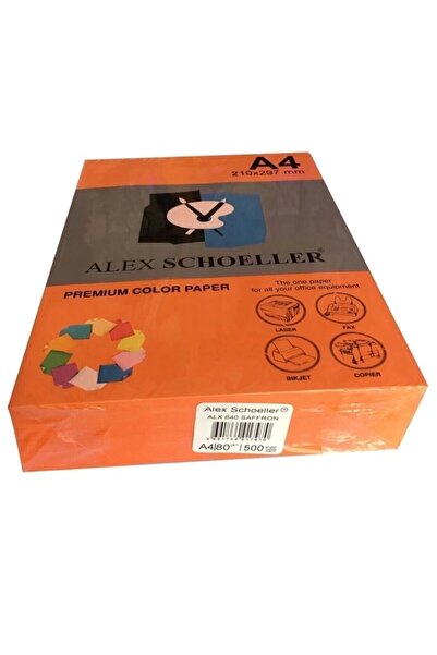 Alex Schoeller ورق ناسخة أليكس Alx-640 مقاس A4 برتقالي، 500 لتر