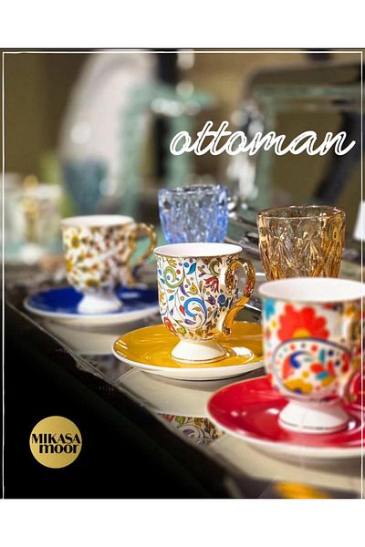 Mikasa Moor Ottoman 90Cc Set of 6 Coffee Cups
