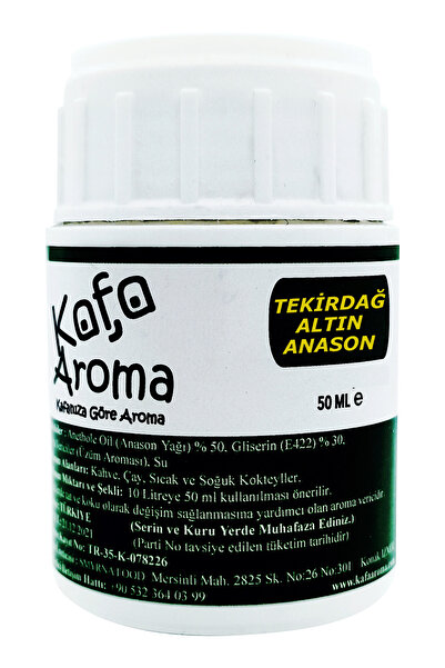 Kafa Aroma Tekirdağ Altın Seri Anason Yağı 50 ML