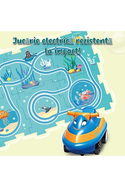 VENTLEX Puzzle Multifunctional Educational Pentru Copii, Model Barcuta, 25 bucati, +3, Albastru