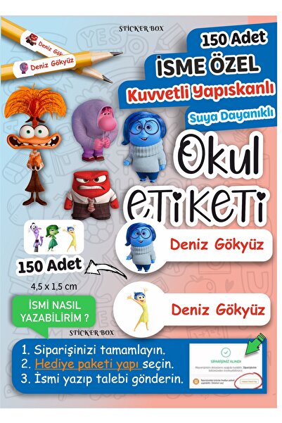 Think And Print Okul Etiketi Kalem Defter Etiketi Özel Isim Yazılabilen Etike...