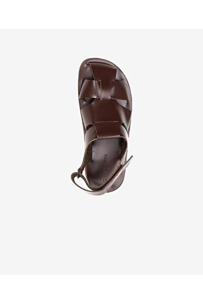 Greyder Erkek Kahverengi Hakiki Deri Sandalet 3Y1US62620