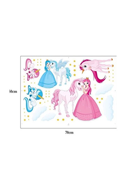 KT Decor Princess Unicorn Thai Pony Baby And Kids Room Pvc Wall Sticker