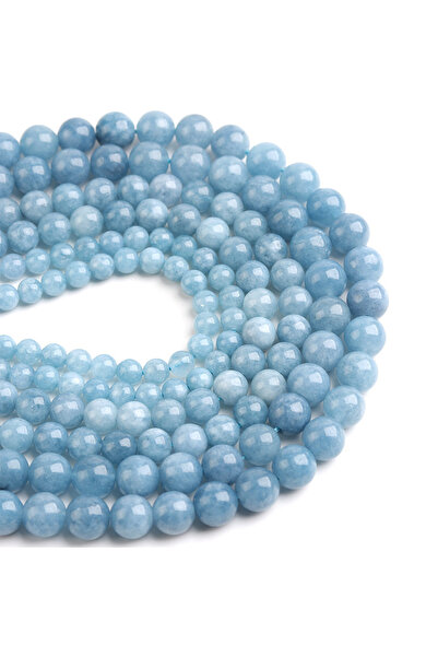 Choice1 4mm Apx 90pcs Natural Aquamarines Stone Beads Blue Round Gemstone Bea...