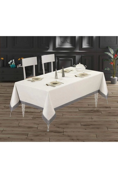 NİVEMESHOME Față de masă gri 160*220 - Design de familie