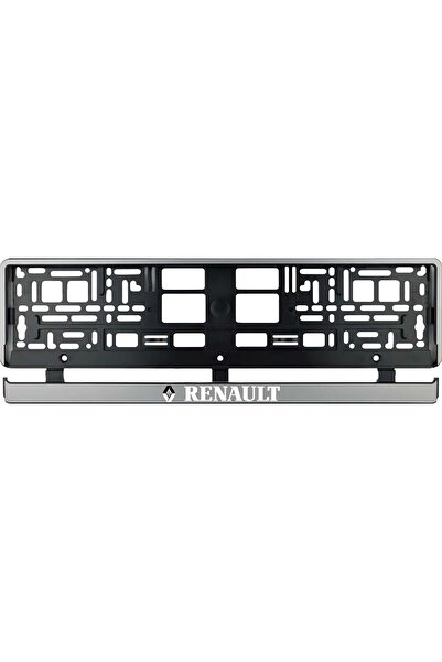 OEM Set 2 bucati, suport numar inmatriculare argintiu Renault