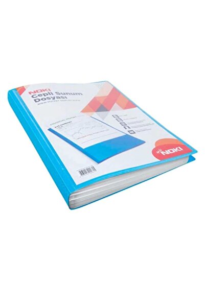 Herlitz 80's Blue Noki Presentation File - Pocketed, Model 64180-N-130